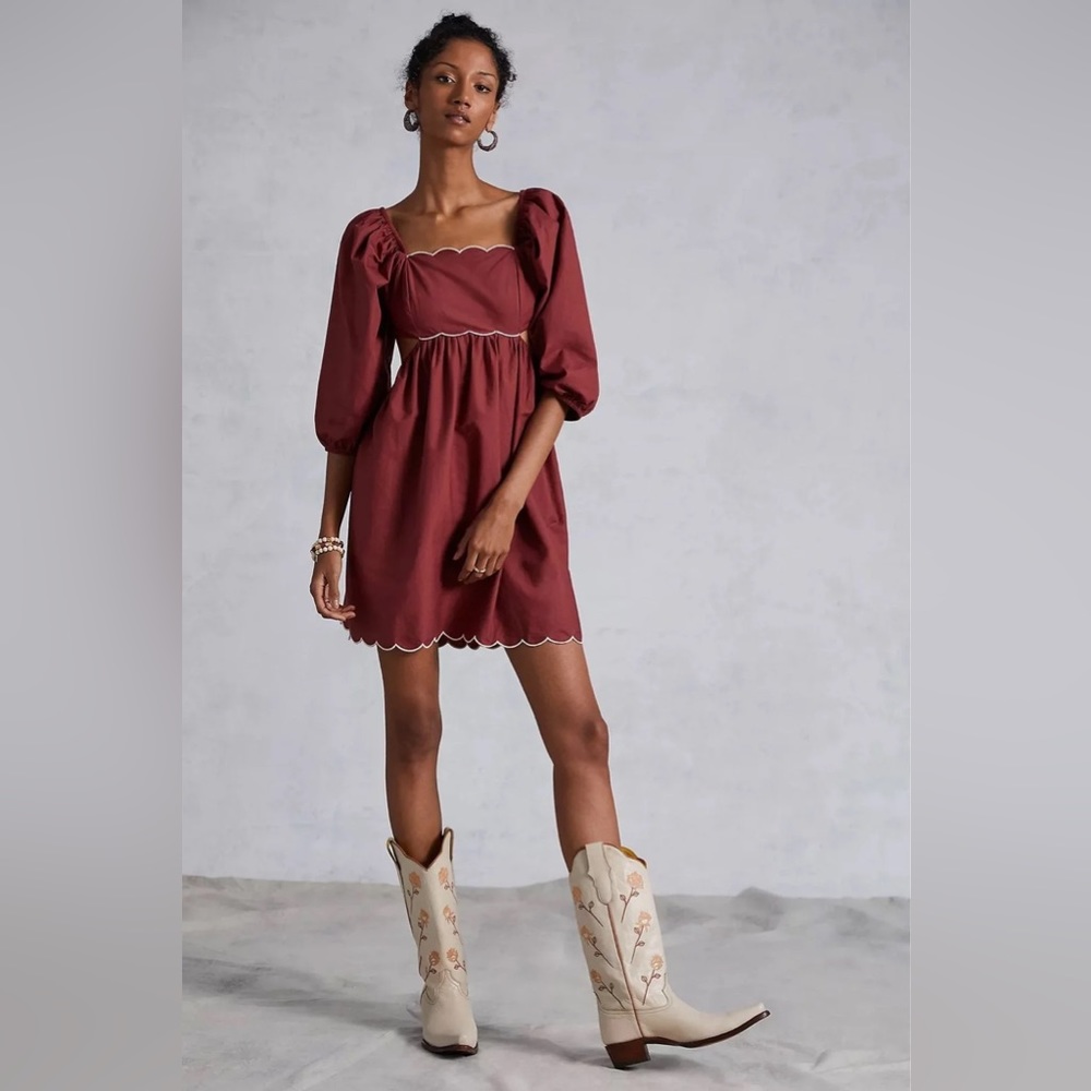 Anthropologie dress Size L 14, Forever That Girl brand. Cutouts